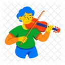 Playing Violin Violinist Musician Icon