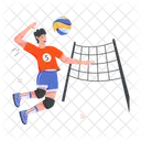 Playing Volleyball  Icon