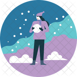 Playing With Snow Icon - Download in Flat Style