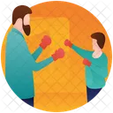 Playing With Son Fatherhood Caring Father Icon