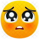 Pleading Face Emoji Emotion Icon