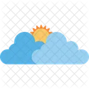 Pleasant Weather Sun Cloud Sun With Cloud Icon