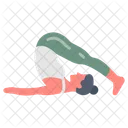 Plow Yoga Halasana Spinal Stretch Symbol