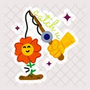 Plucking Flower  Icon