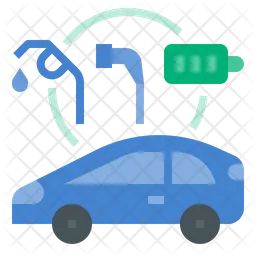 Plug-Hybrid-Elektrofahrzeug  Symbol