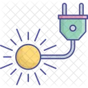 Plugue De Alimentacao Reciclagem Energia Solar Ícone
