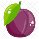 Plum Fruit Healthy Food Icon