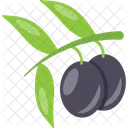 Plum Purple Fruit Icon