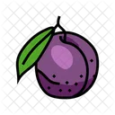 Plum Purple Leaf Icon