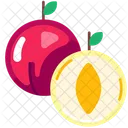 Plum Apricot Fruit Icon