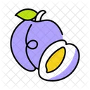 Prunus Domestica Damson Plum Plum Fruit Icon