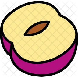 Plum Half Cut  Icon