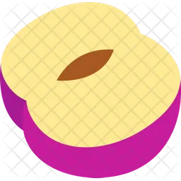 Plum Half Cut  Icon