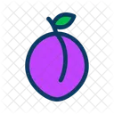 Plum Fruit Nutrition Icon