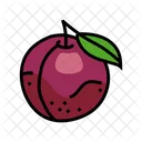 Plum Burgundy Leaf Icon