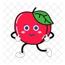 Plum Mascot Fruit Character Illustration Art Symbol