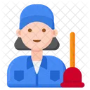 Plumber Professions Woman Woman Icon