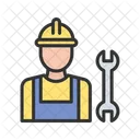 Plumber Pipe Fitting Drain Cleaning Icon
