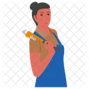 Plumber Pipe Fitter Craftswoman Icon