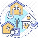 Plumbing Electric Communication Icon