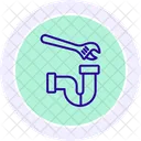 Plumbing Repair Line Icon Icon