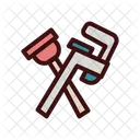 Plumbing Tools Bathroom Repair Icon