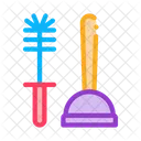 Plunger And Brush  Icon