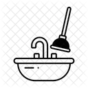 Plunger Cleaning Toilet Icon