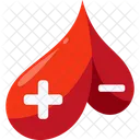 Plus And Minus Type Blood Blood Medical Icon
