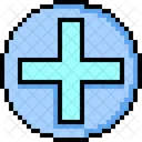 Plus Circle Pixelart Icon