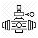 Pneumatisches Ventil Antrieb Regler Symbol