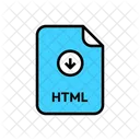 Arquivo Html Download Ícone