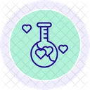Icono De Linea De Pocion De Amor Icono