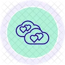 Icono De Linea De Pocion De Amor Icono