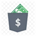 Pocket Cash Saving Icon