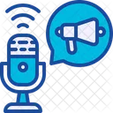 Podcast Microphone Advertising Icon