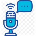 Podcast Microphone Chat Icon
