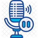 Podcast Microphone Pause Icon