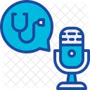 Podcast Microphone Stethoscope Icon