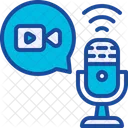 Podcast Microphone Video Icon