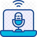 Podcast Screen Laptop Icon