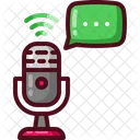 Podcast Microphone Chat Icon