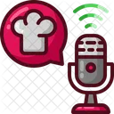 Podcast Microphone Chef Icon