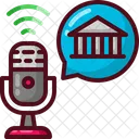 Podcast Microphone Courthouse Icon