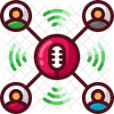 Podcast Microphone Network Icon