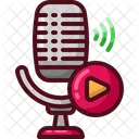 Podcast Microphone Play Icon