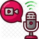 Podcast Microphone Video Icon