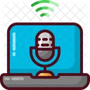 Podcast Screen Laptop Icon