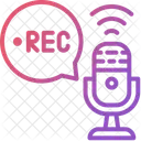 Podcast Microphone Voice Recording Icon