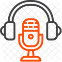 Podcast Microphone Headphone Icon